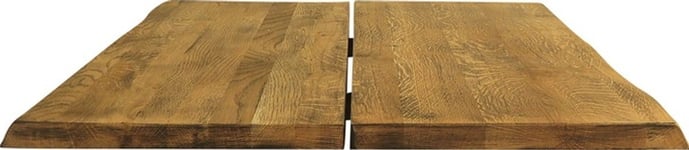 Curve, Bordplade til cafe- og sofabord, vintage, H3x72x130 cm, egetræ
