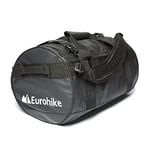 Eurohike Transit Hybrid Duffel Bag with Multiple Carrying Options, Holdall, Cargo, Rucksack, Backpack, Bag for Men & Women, Large, Durable, Travel, Luggage, Weekend, Sports, Black (Black, 40 Litre)