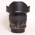 samyang Used Samyang 14mm f/2.8 ED AS IF UMC Ultra Wide Angle Lens Nikon F