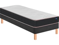 Ensemble Matelas Sommier 90 x 200 Vitality 1.1 90x200 + sommier gris fumé +pieds