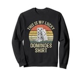 Dominoes Funny Board Game Lover Lucky Domino Player Vintage Sweatshirt