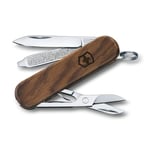 VICTORINOX CLASSIC SD WOOD 58 MM VALNÖT, Victorinox fällkniv trähandtag