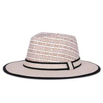 YuanBo Wu Chapeau de Paille mâle été Nouveau Jazz européen et américain Parasol Formant Chapeau Chapeau Gentleman Britannique (Color : White Plus Yellow, Size : M56-58cm)