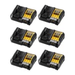 Pack de 6 chargeurs DeWALT DCB1104-6 (DCB1104 - 12V 18V)