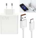 Chargeur Xiaomi Charge Rapide, Chargeur Xiaomi 67w Et Câble 1.5m Pour Xiaomi Redmi Note 12/13/9/9 Pro/11/11s/8 Pro/10 Pro/10s/9t/9s, Chargeur Rapide Xiaomi Pour Xiaomi Original Usb C Câble