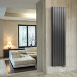 Radiateur électrique à inertie fluide Delatacalor Ramada 1500W anthracite vertical