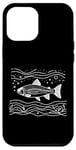 Coque pour iPhone 12 Pro Max Line Art Poisson Aquariste & Ichtyologiste Truite arc-en-ciel