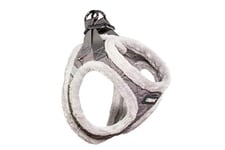 CHIARA Harnais d'hiver pour Petits et Moyens Chiens - Harnais Doux et Confortable - utilisable Aussi comme Harnais pour Chiots Gris, S