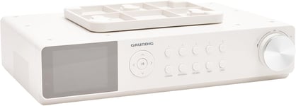 , Radio De Cuisine Bt, Tuner Fm Rds/Dab+ Lecteur Cd, ?clairage Led Int?gr?. Fixation ?l?ment Haut Fourni, Un Mix De Design Et De Technologies Dans Un Concept Unique, Blanc