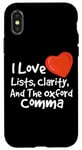 iPhone X/XS Oxford Comma Grammar Geek Funny Grammar English Teacher Case