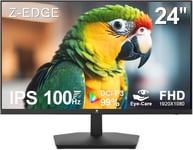 Ecran Pc 24'' IPS Full HD(1920x1080),75 Hz,FreeSync,Moniteur Bureau LED 16:9 avec HDMI Câble,16.7M Couleur HDR avec Technologie Eye Care,HDMI & VGA,Inclinaison Réglable,178° Angle Vue