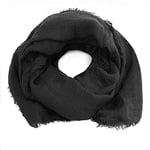 KARL LOVEN Femme - Foulard - Froissé - pashmina - écharpe - cache-col, Noir, 1m90