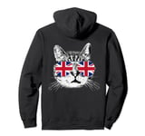 UK Union Jack Flag English England Cat Lover Pride British Pullover Hoodie