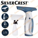 Silvercrest Cordless Window Vacuum Cleaner + Spray Bottle & 2 × Microfibre Cover