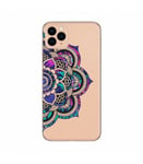 Coque Iphone 11 PRO MAX Mandala fluo rose violet transparente