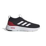 adidas Cloudfoam Move Sock Shoes Chaussures Basses sans Football, Core Black/Cloud White/Better Scarlet, 42 2/3 EU