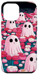 Coque pour iPhone 13 Pro Max Fantôme floral rose foncé Cottagecore Halloween mignon et effrayant