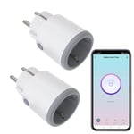 Zigbee Pr Connectée Alexa, Pr S Connectée 16A Avec Mesure Actuelle, Pr Intelligente 3680W Avec Télécommande/Contrôle Vocal, Programmable Smart Plug Compatible Alexa Google Home 2 Pack