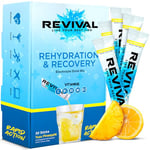 Revival Rapid Rehydration Electrolytes Powder - High Strength Vitamin C, B1, B3, B5, B12 Supplement Sachet Drink, Effervescent Electrolyte Hydration Tablets - 30 Pack Yuzu Pineapple