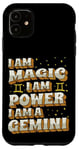 Coque pour iPhone 11 Magique Gemini Power Zodiac Girl Horoscope Anniversaire