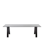 Zanotta - Ambrosiano Table, Black Painted Oak, Top Glass Smokey Grey - Spisebord - Mist-o - Gjennomsiktig - Glass/Metall/Tre