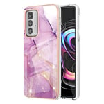 IMEIKONST Glitter Case Compatible with Motorola Moto Edge 20 Pro Phone Case Marble Design Shockproof Slim Glossy Soft TPU Bumper for Girls Women Cover for Moto Edge 20 Pro. Rose YBM1