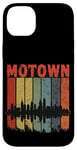 Coque pour iPhone 14 Plus Motown Vintage Inspired Detroit City Skyline 50s 60s 70s