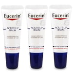 3 x Eucerin Acute Lip Balm 10ml