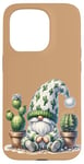 Coque pour iPhone 15 Pro Grumpy Cactus Dad Gnome With Succulent Pots For Cactus Lover