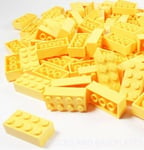 LEGO BRICKS 50 x YELLOW 2x4 Pin -From Brand New Sets Sent in a Clear Sealed Bag