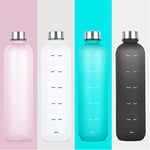 Stylish Tritan Active Sports Water Bottle with Times to Drink | BPA-Free Leakproof Water Bottle with Assorted Colours, Sports Flask Great for Work/Gym/Travel - 1 Litre Pink