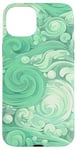 iPhone 15 Plus Swirl Green Color Illustration Pattern Abstract Art Case