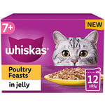 Whiskas 7+ Poultry Selection in Jelly, Senior Cat Food, 12 x 85g