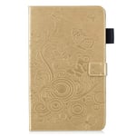 JIan Ying Case for Samsung Galaxy Tab A 10.1 SM-T580 T585 Tablet Cover Premium Leather Protector Golden Butterfly