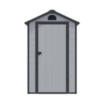 4 x 6 Single Door Apex Plastic Shed (Light Grey)