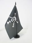 DRAPEAU DE TABLE PIRATE EMANUEL WYNNE 21x14cm - PETIT DRAPEAUX DE BUREAU CORSAIR