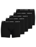 JACK&JONES PLUS Men's Jachuey Trunks 5 Pack Noos Ps Boxer Shorts, Black, 5XL UK