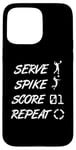 Coque pour iPhone 15 Pro Max Service Spike Score Repeat - Volleyball