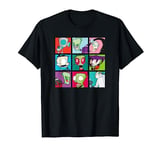 Invader Zim Group Shot Characters Boxed Up Grid Logo T-Shirt