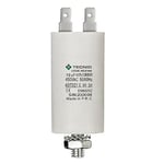 TECNID MG8100 Permanent pour Moteurs 10µF 450V. Écrou M8 Puissance. Le condensateur de démarrage est dans Un boîtier cylindrique en polypropylène. Connexion électrique Via 4 bornes, Blanc