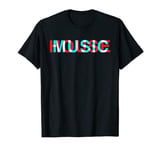 House Music Glitch Optical Illusion - EDM Rave DJ T-Shirt