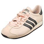 adidas Country Og Womens Fashion Trainers in Wonder Quartz Black - 4 UK