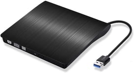 Lecteur/Graveur CD-DVD-RW USB 3.0 pour PC Lenovo Branchement Portable Externe (Noir).[P452]