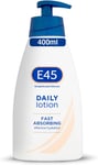 E45 Daily Skin Lotion 400ml - Hydrating Non-Greasy Moisturizer for Dry Skin