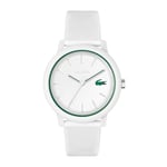 Lacoste Analogue Quartz Watch for Men with White Silicone Bracelet - 2011169