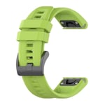 For Garmin Fenix 7S Sapphire Solar 20mm Silicone Solid Color Watch Band(Lime Green)