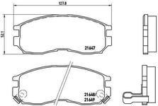 Bromsbelägg Brembo - Mitsubishi - L-200, Colt, Lancer, Galant, Space wagon, Eclipse, Space runner. Hyundai - Santamo