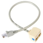 StarTech.com Câble répartiteur, adaptateur Ethernet 1x RJ45 (mâle) 2x RJ45 (femelle)