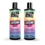 2x Crazy Color Extend Color Safe Shampoo 250ml / 8.45oz