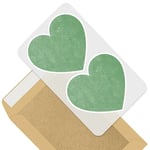 2 x Heart Stickers 10 cm - Green Science Atom Print Chemistry Physics #45231